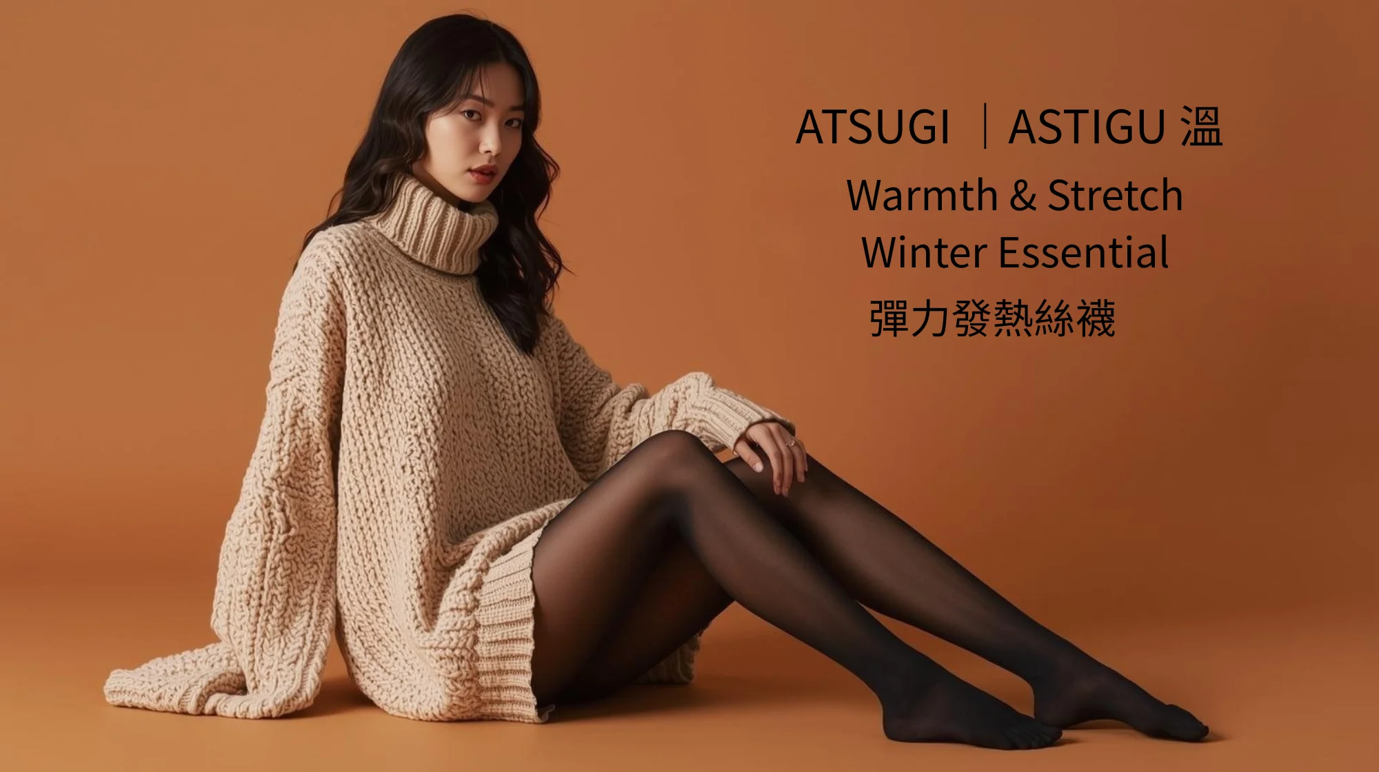 ATSUGI ASTIGU【温】彈力發熱絲襪